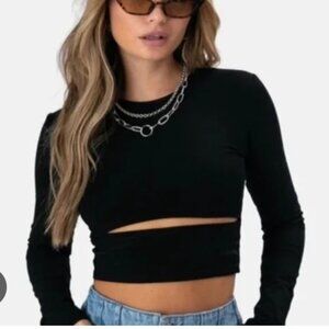 Adika Black Long Sleeve with Cutout at the Waist